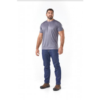 DROMEX GREY MELANGE 100% POLYESTER CREW NECK QUICK DRY T-SHIRT 2XLARGE DROMEX GREY MELANGE 100% POLYESTER CREW NECK QUICK DRY T-SHIRT 2XLARGE