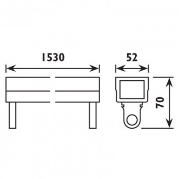 RADIANT 5FT OPEN CHANNEL KKA15 SINGLE LED FITTING