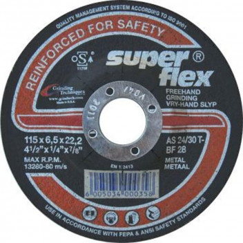 SUPERFLEX GRIDDING DISC 115X6.5X22.23MM.
