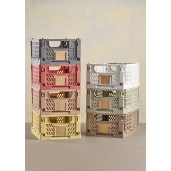 FOLDABLE BROWN STORAGE BOX 33X24.5X15CM