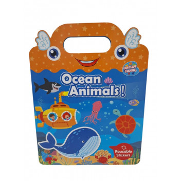 OCEAN MATCH STICKER TO IMAGE CRAFT MAGNETIC STICKER BOOK