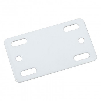 WHITE FLAT STEEL BRACKET 2PIECE