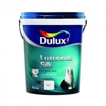 DULUX WHITE LUXURIOUS SILK ACRYLIC PAINT 5L