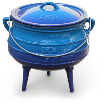 BLUE ENAMEL COOKING POT NO3 7.8L