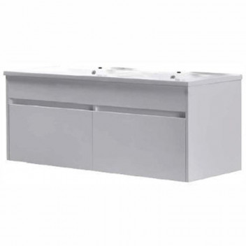 BIJIOU WALL-HUNG CABINET BEAUTE DOUBLE DRAWER WHITE 1200X470MM