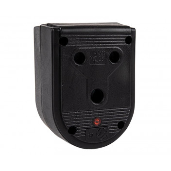 ELECTRICMATE BLACK RUBBER JANUS COUPLER 2X16 WITH POWER INDICATOR