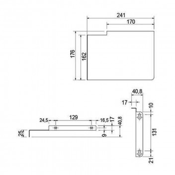 FRANKE BRACKET SIRX PAIR STAINLESS STEEL