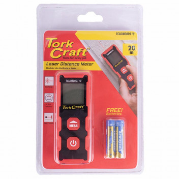 TORK CRAFT LASER DISTANCE MEASURER 20M INCLUDING AAA BATTERIES