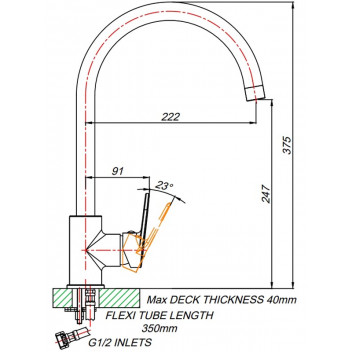 SINK MIXER SINGLE HOLE SPRINT.
