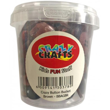 BUTTON CRAFT TUB BROWN
