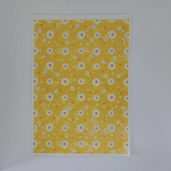 CRAFT YELLOW DAISY FAUX LEATHER A7
