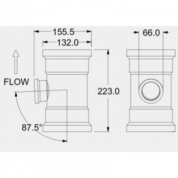 EUROCELT SUNRIDGE SV 110X50MM JUNCTION 90DEG REDUCER SINGLE EUROFIT