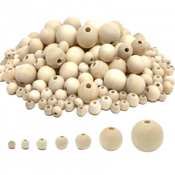 WOODEN BEADS 25MM 6PIECE