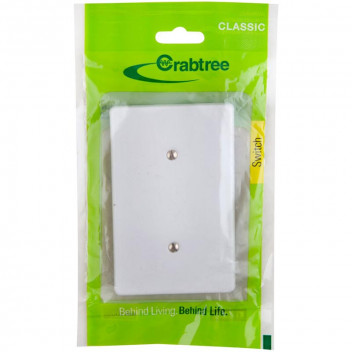 CLASSIC WHITE BAGGED BLANK STEEL COVERPLATE 2X4