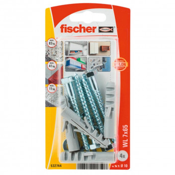 FISCHER WALLPLUG AND COACH 4PER PACK