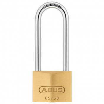 ABUS BRASS LONG SHACKLE BLISTER PADLOCK 50MM