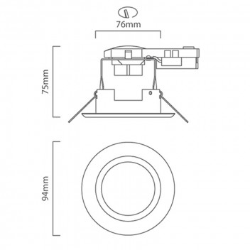EUROLUX WHITE GU10 TILT DOWN LIGHT