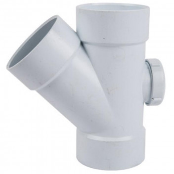 WHITE PVC JUNCTION INSPECTION EYE 45 DEGREE 50MM SABS