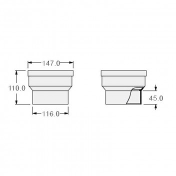 STRAIGHT COLLAR PAN PVC WHITE 110MM