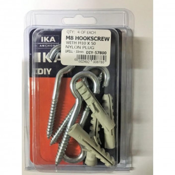 HOOK SCREW DIY-57800  8X92 2PP IKA