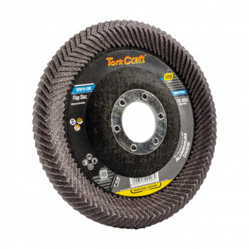 TORKCRAFT 120 GRIT FLAT AL-OX ROUND EDGE FLAP DISC