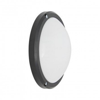 EUROLUX BLACK ROUND BULKHEAD WITH ACRYLIC LENS 15W