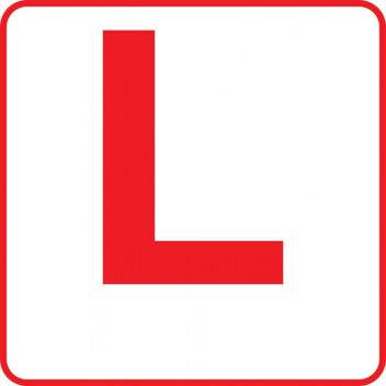 MOTOQUIP LEARNER DRIVER SIGN RED 190X190MM