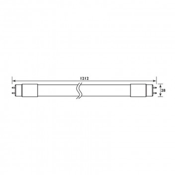 EUROLUX T8 4FT RETROFIT COOL WHITE LED TUBE 1200MM 18W