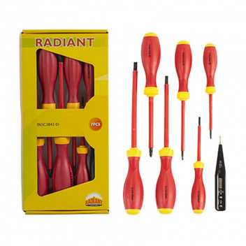 SCREWDRIVER 7 PIECE SET INSULATION AND TESTER