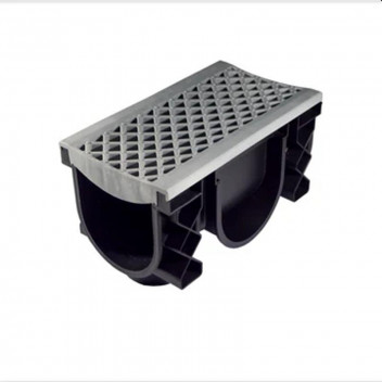 SEAQUAL CHANNEL DRAIN QUALIDRAIN LITE GREY 250MM