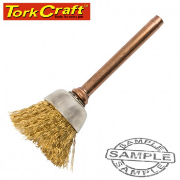 TORK CRAFT MINI BRASS BRUSH 12.7MM WHEEL SHANK 3.2MM