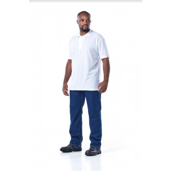DROMEX WHITE PIQUE KNIT GOLFER MEDIUM
