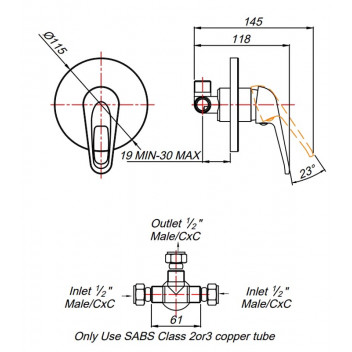 CONCEALED MIXED - LOOP MIXER.