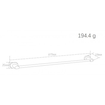 ZENNA SINGLE TOWEL RAIL.