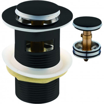 BREVIK BASIN WASTE SLOTTED POPUP BLACK 32MM
