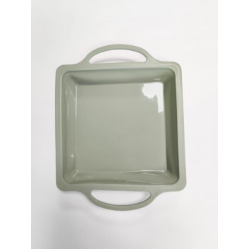 SILICONE SQUARE CAKE PAN WITH SOLID HANDLE 37.5X22.6X3.5CM