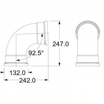 EUROCELT SUNRIDGE 110MM UG 90 DEG PLAIN