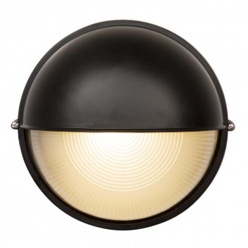 EUROLUX BLACK LARGE EYELID ROUND BULKHEAD 240MM 1X100W