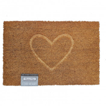 MASTERMAT HEART COIR EXTERNAL COVERED INTERIOR MAT 400X600MM