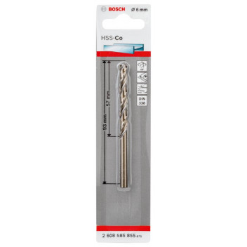 BOSCH HSS-COBALT 6 MM ï¿½93 MM DRILL BIT