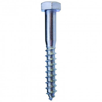 SAFETOP ZINC HEXAGON COACH SCREW 6X75MM 5PER PACK
