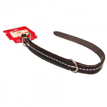 COMPLETE STITCHED LEATHER PET COLLAR 19X450MM