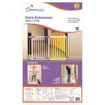 DREAMBABY LIBERTY WHITE GATE EXTENSION 45CM