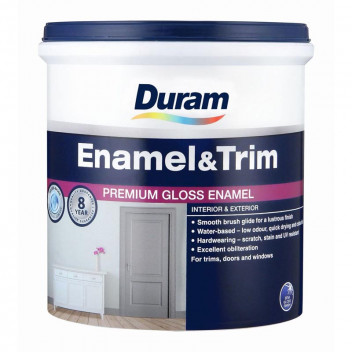 DURAM ENAMEL AND TRIM BROWN GLOSS ENAMEL PAINT 1L