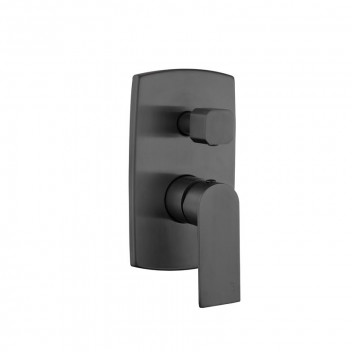 BIJIOU CLEVO GUNMETAL CONCEALED BATH AND SHOWER MIXER WITH DIVERTER