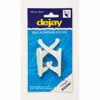 DEJAY ADHESIVE BATH HOOK 2PP.