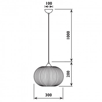 RADIANT WHITE GLASS LIGHT PENDANT 1XE27 300MM