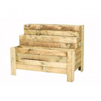 POLE YARD 3 TIER PLANTER TAN-E 900X600X750MM