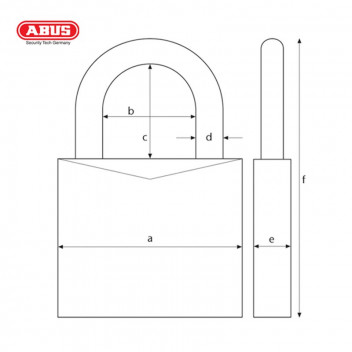 ABUS ORANGE WEATHER SEALED BLISTER PADLOCK 45MM