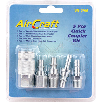 AIRCRAFT AIR ARO QUICK COUPLER 5 PIECE SET